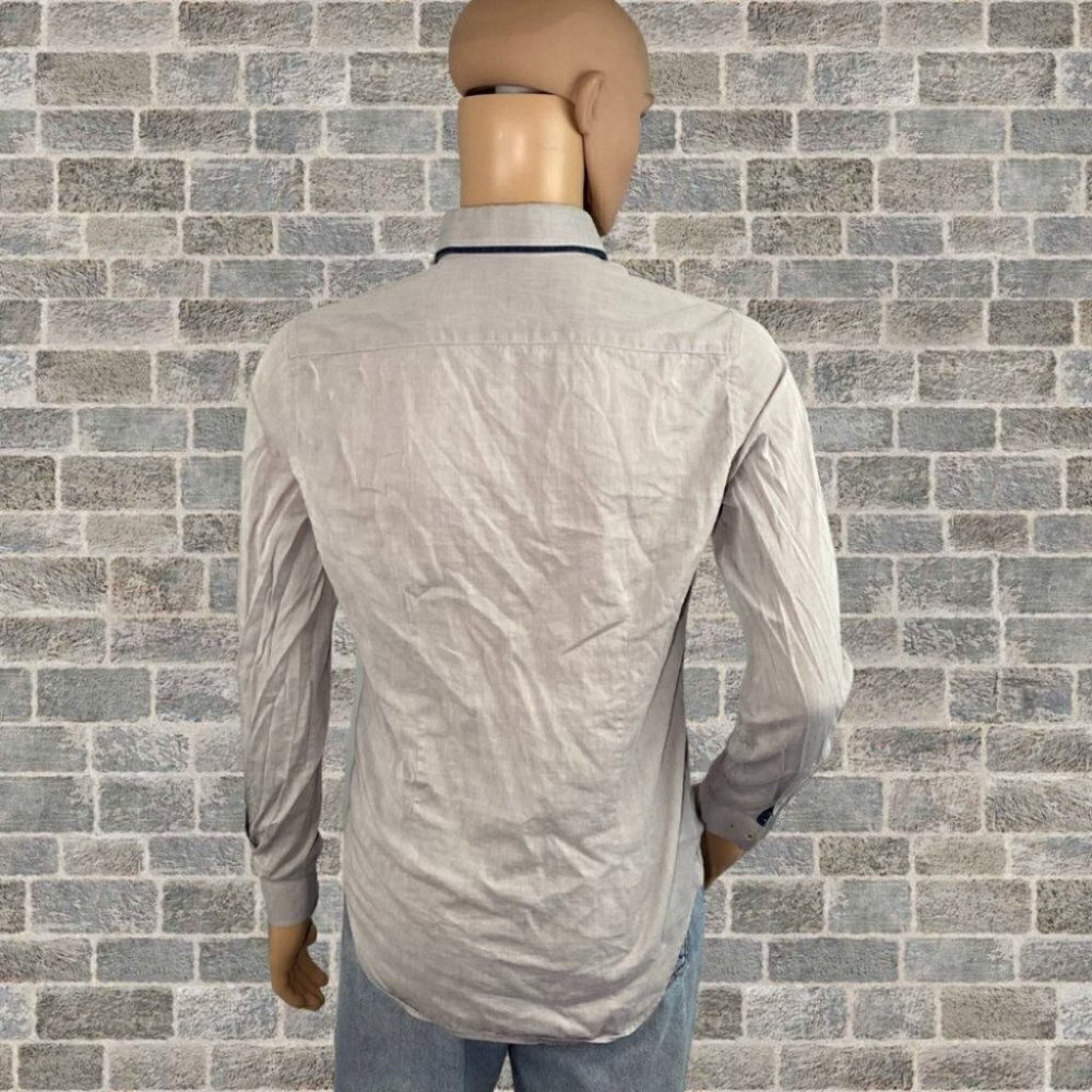 ZARA MAN Slim Fit collard long sleeve button up dress shirt Size M - Picture 4 of 5
